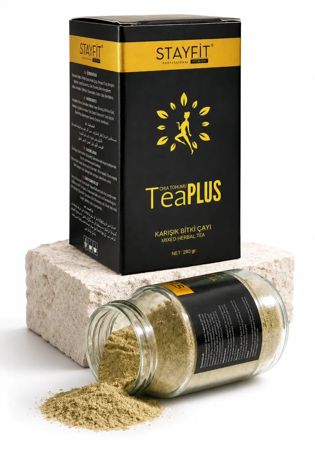 STAYFIT Tea Plus 280 g karışık bitki çayı ambalajı